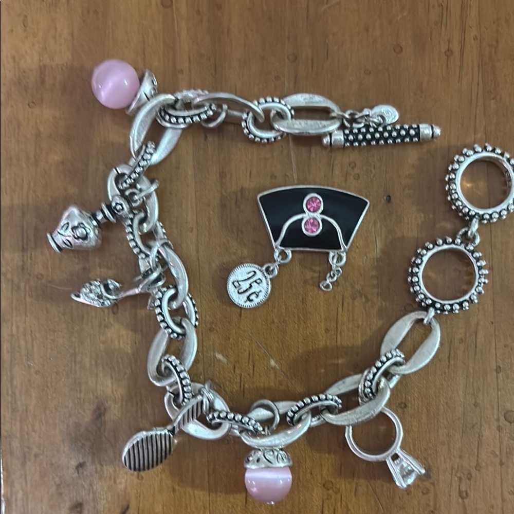 Palladium pandora Charm Bracelet